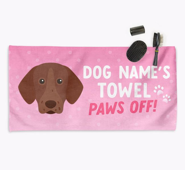 Paws Off Personalized Towel for your {breedFullName}